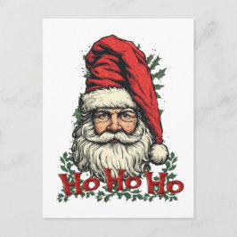 Santa Claus sagt: Ho ho ho auf einem Feiertagspostkarte