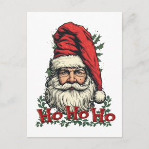 Santa Claus sagt: Ho ho ho auf einem Feiertagspostkarte