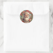 Santa Claus Saint Nicholas Runder Aufkleber (Tasche)