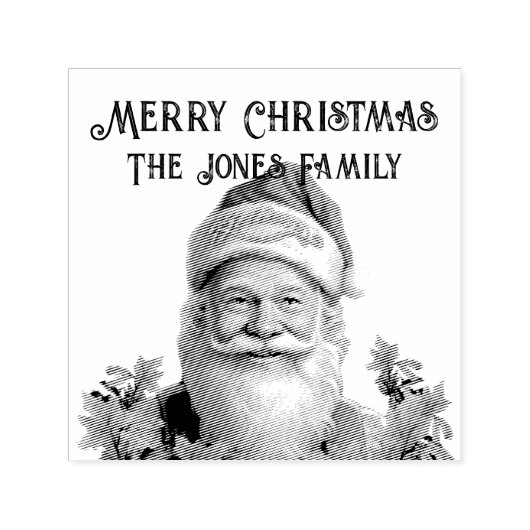 Santa Claus Saint Nicholas Weihnachten personalisi Permastempel (Design)