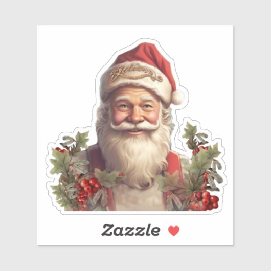 Santa Claus Saint Nicholas Weihnachtsfeiern Aufkleber (Blatt)