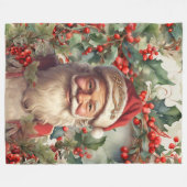 Santa Claus Saint Nicholas Weihnachtsfeiern Fleecedecke (Vorderseite (Horizontal))