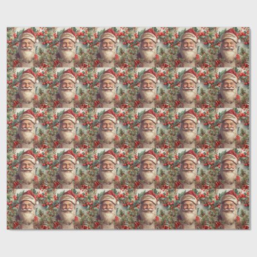 Santa Claus Saint Nicholas Weihnachtsfeiern Geschenkpapier (Flach)