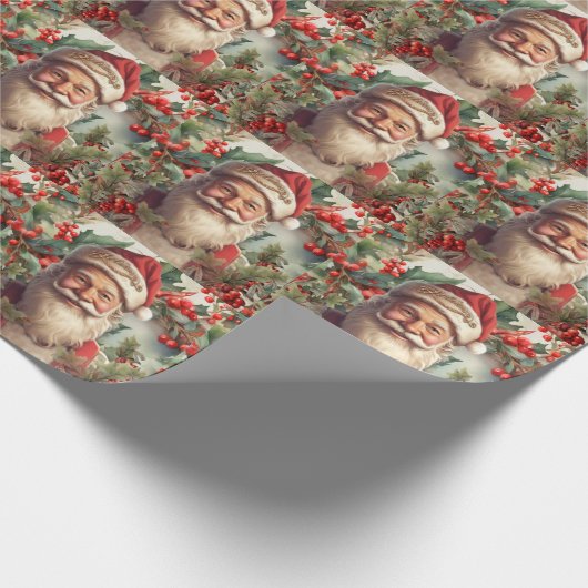 Santa Claus Saint Nicholas Weihnachtsfeiern Geschenkpapier (Ecke)
