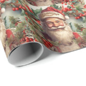 Santa Claus Saint Nicholas Weihnachtsfeiern Geschenkpapier (Rolleneckpunkt)