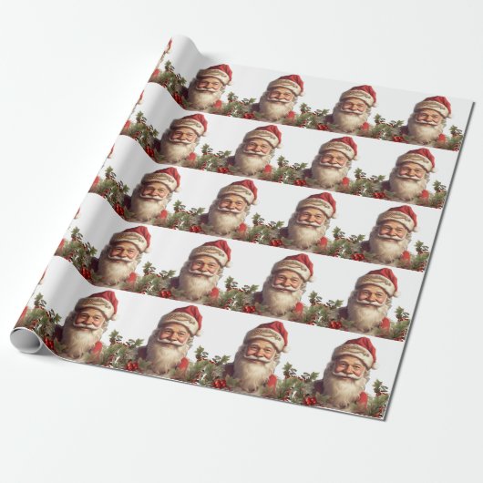 Santa Claus Saint Nicholas Weihnachtsfeiern Geschenkpapier (Ungerollt)