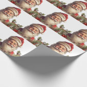 Santa Claus Saint Nicholas Weihnachtsfeiern Geschenkpapier (Ecke)