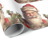 Santa Claus Saint Nicholas Weihnachtsfeiern Geschenkpapier (Rolleneckpunkt)