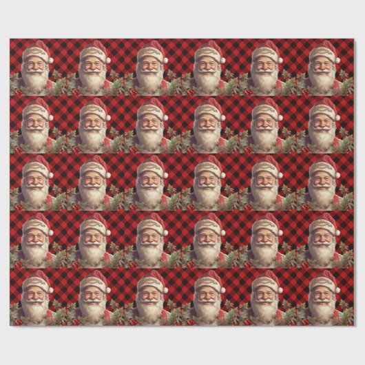 Santa Claus Saint Nicholas Weihnachtsfeiern Geschenkpapier (Flach)