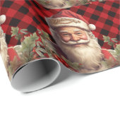 Santa Claus Saint Nicholas Weihnachtsfeiern Geschenkpapier (Rolleneckpunkt)