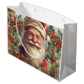 Santa Claus Saint Nicholas Weihnachtsfeiern Große Geschenktüte (Rückseite Schrägansicht)