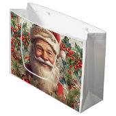 Santa Claus Saint Nicholas Weihnachtsfeiern Große Geschenktüte (Vorderseite Schrägansicht)