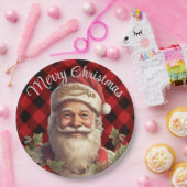 Santa Claus Saint Nicholas Weihnachtsfeiern Pappteller (Party)