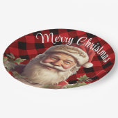 Santa Claus Saint Nicholas Weihnachtsfeiern Pappteller (Schrägansicht)