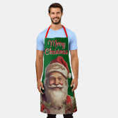 Santa Claus Saint Nicholas Weihnachtsfeiern Schürze (Getragen)