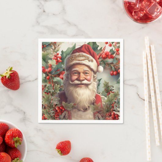 Santa Claus Saint Nicholas Weihnachtsfeiern Serviette (Beispiel)