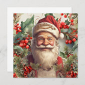 Santa Claus Saint Nicholas Weihnachtskarte Einladung (Vorne/Hinten)