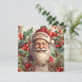 Santa Claus Saint Nicholas Weihnachtskarte Einladung (Stehend Vorderseite)