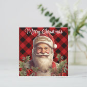 Santa Claus Saint Nicholas Weihnachtskarte Einladung (Stehend Vorderseite)