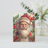 Santa Claus Saint Nicholas Weihnachtskarte Postkarte (Stehend Vorderseite)