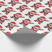 Santa Claus Salute Geschenkpapier (Ecke)