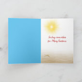 Santa Claus Sandman mit Palmen Karte (Innenseite)