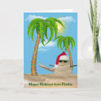 Santa Claus Sandman mit Palmen