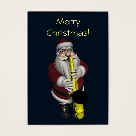 Santa Claus Saxophon spielen (Vorderseite)