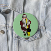 Santa Claus Saxophon spielen Button (Beispiel)