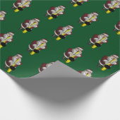 Santa Claus Saxophon spielen Geschenkpapier (Ecke)