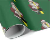 Santa Claus Saxophon spielen Geschenkpapier (Rolleneckpunkt)