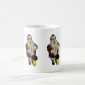 Santa Claus Saxophon spielen Kaffeetasse (Mittel)