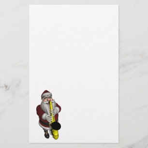 Santa Claus Saxophone Player Briefpapier