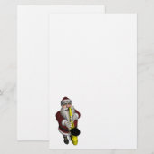 Santa Claus Saxophone Player Briefpapier (Vorne/Hinten)
