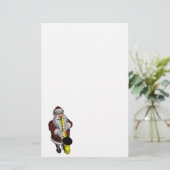 Santa Claus Saxophone Player Briefpapier (Stehend Vorderseite)