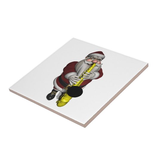 Santa Claus Saxophone Player Fliese (Seite)