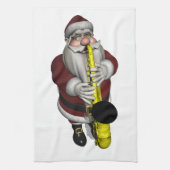 Santa Claus Saxophone Player Handtuch (Vertikal)