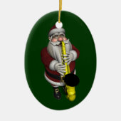 Santa Claus Saxophone Player Keramikornament (Vorne)