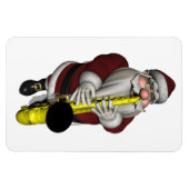 Santa Claus Saxophone Player Magnet (Horizontal)