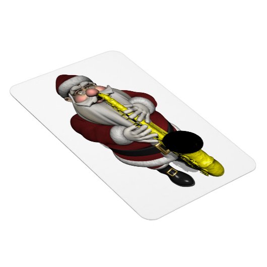 Santa Claus Saxophone Player Magnet (Rechte Seite)