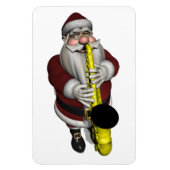 Santa Claus Saxophone Player Magnet (Vertikal)
