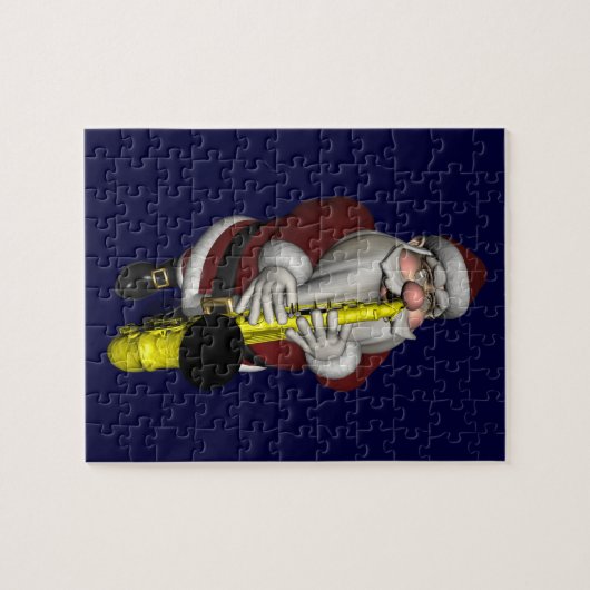 Santa Claus Saxophone Player Puzzle (Horizontal)