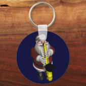 Santa Claus Saxophone Player Schlüsselanhänger (Vorderseite)