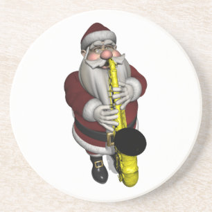 Santa Claus Saxophone Player Untersetzer