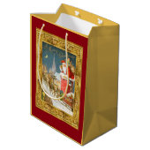 Santa Claus Scene Mittlere Geschenktüte (Rückseite Schrägansicht)
