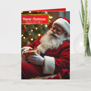 Santa Claus schlafen mit Wünschen GC Feiertagskarte