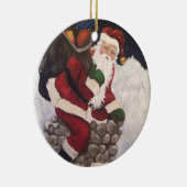 Santa-Claus-Schmuck Keramik Ornament (Rechts)