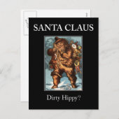 SANTA CLAUS schmutziger Hippy? Weihnachten Postkar (Vorne/Hinten)