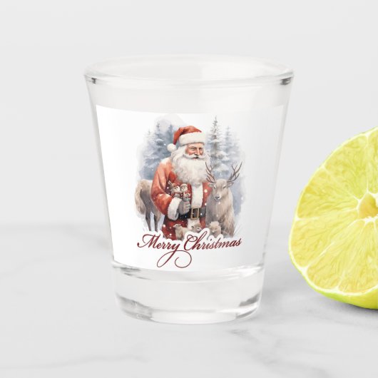 Santa Claus Schnapsglas (Vorderseite)