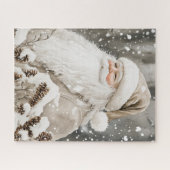 Santa Claus Schnee Kiefern Puzzle (Horizontal)